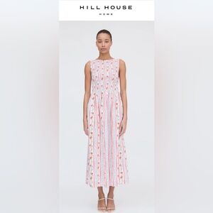 Hill House Pink and White Floral Maxi Dress